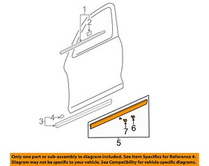 HONDA OEM 02-06 CR-V Front Door-Lower Molding Trim Left 75332S9A003 | eBay