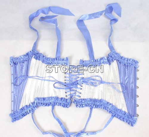 Women's Clothing Blue Corset Bustier thicken all steel boned Shapewear XL SIZE - Picture 4 of 7