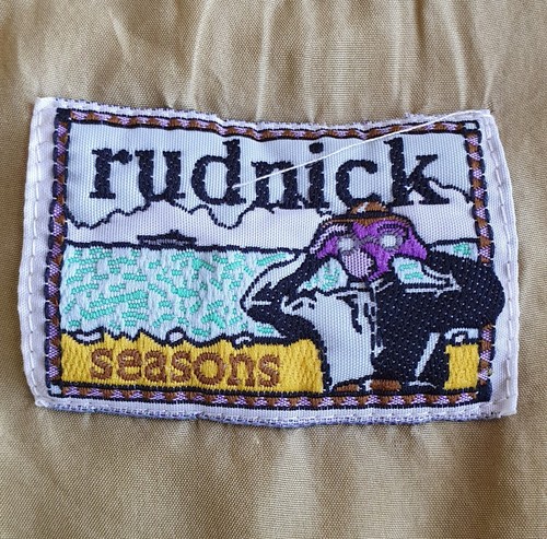 Rudnick SHIRT Gold Floaty SILK -Small- Vintage 1980s New Wave Festival DD63L - Picture 7 of 12