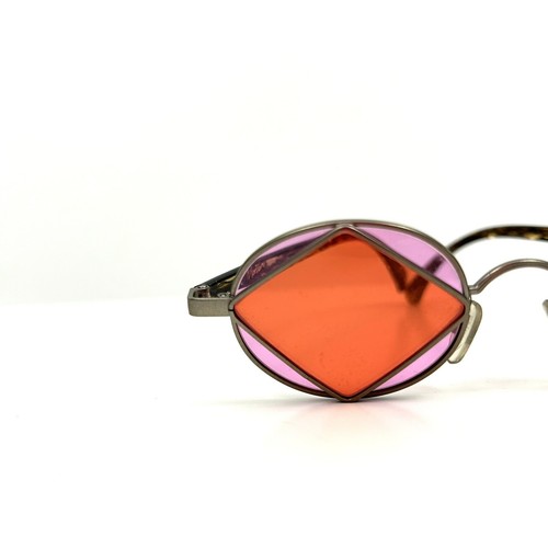 Vintage MONTANA M654 Sunglasses Handmade IN FRANCE Matte Silver Pink Diamond 90s - Picture 5 of 14