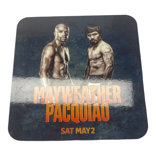 Floyd Mayweather vs Manny Pacquiao Boxeo Montaña Rusa Lote de 4 Publicidad Promo - Imagen 3 de 4