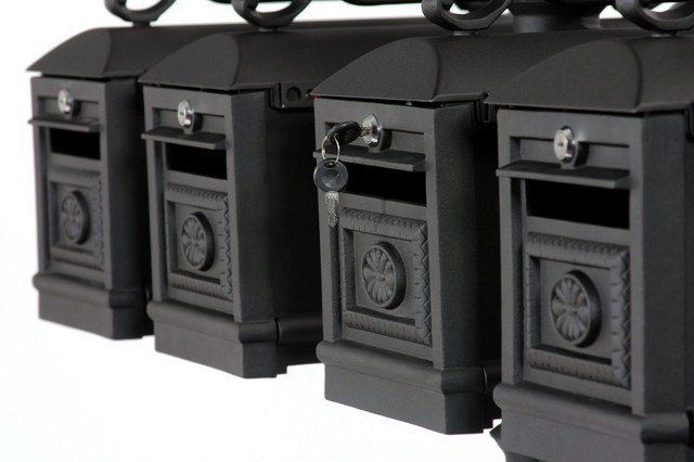 Locking Quadruple Mailbox Premium Secure Cast Aluminum By Better Box Mailboxes