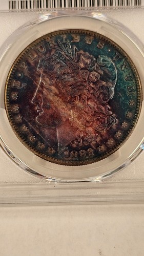 1882-S 1 $ Morgan Dollar PCGS Original UNC Detail getönt - Bild 2 von 5