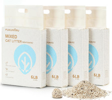 FUKUMARU Tofu Cat Litter, 10.8 Kg, Clumping Cat Litter, Tofu and Bentonite Litte 3.98 per kilo