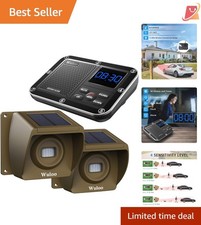 Wireless Driveway Alarm Solar Motion Sensor Long Range Weatherproof Security ...