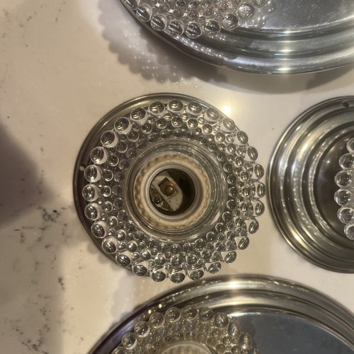 2Vtg Art Nouveau ART DECO 3 Bulb And 2 Single Bulb Ceiling Light & Xtra Glass - Picture 9 of 20