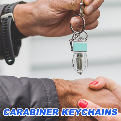 4 Pcs Key Chain Hooks for Car Keyring Carabiner Clip Man Chains Keys - Imagen 2 de 12