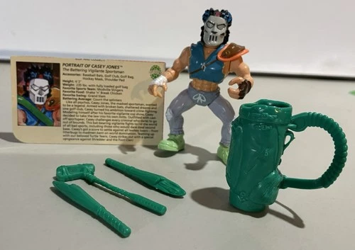 Vintage 1989 - Teenage Mutant Ninja Turtles- Casey Jones -Complete w/File Card