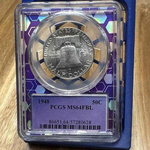 1948 Franklin Half Dollar PCGS MS64 FBL – Full Bell Lines Silver 50C