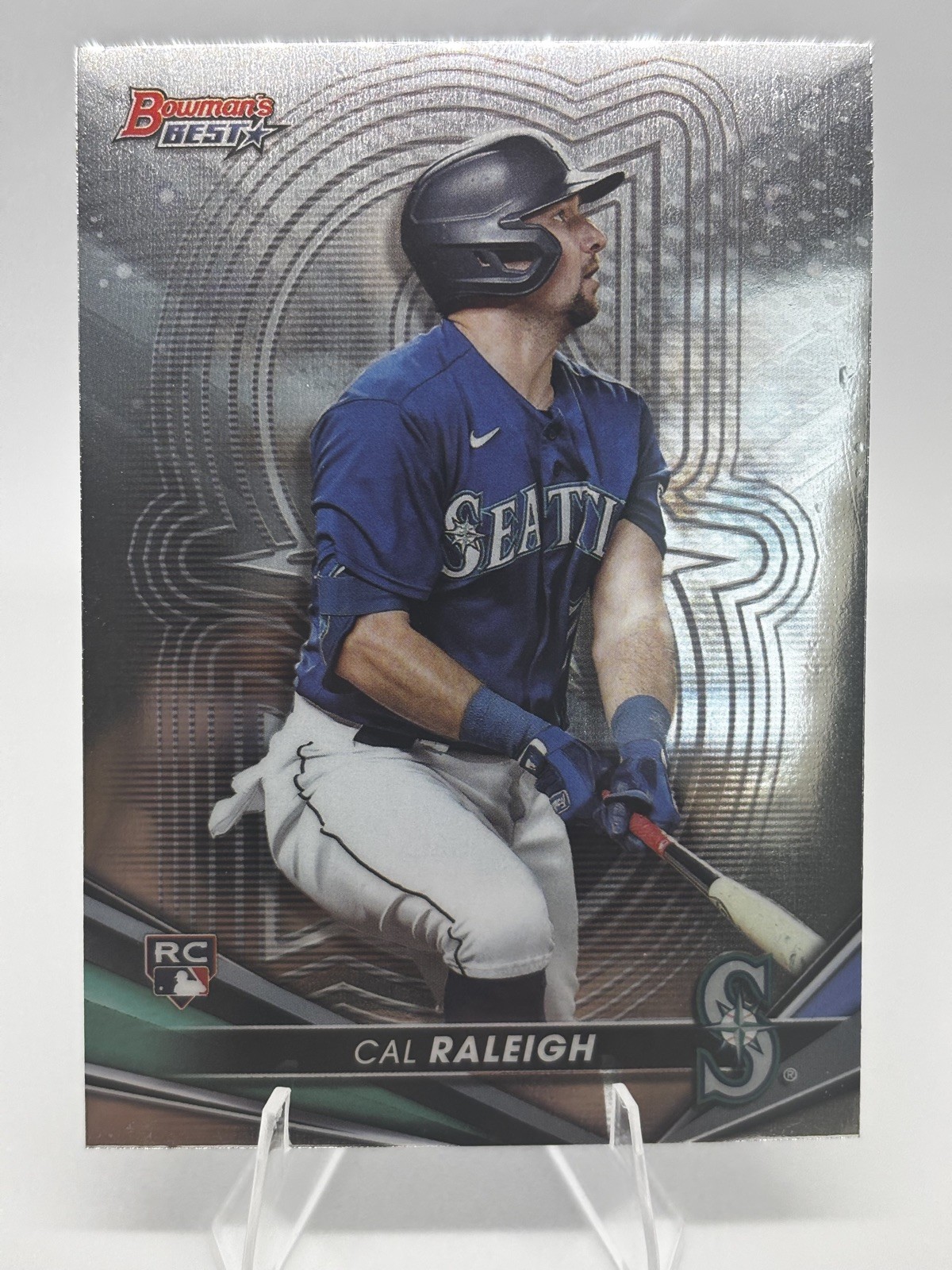 2022 Bowman's Best Cal Raleigh Rookie Card RC Refractor #6 