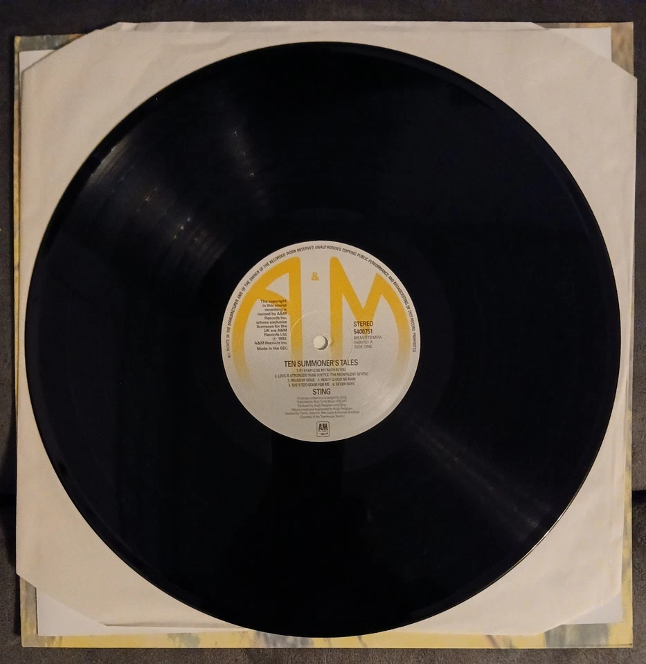 STING - Ten Summoners Tales - 1993 Vinyl LP -Original EU Pressing & Lyric Insert - Image 4 of 4