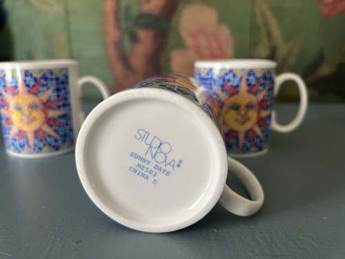 Trio of Studio Nova Celestial Whimsical Sun 2.5” Mini Mugs - Picture 11 of 13