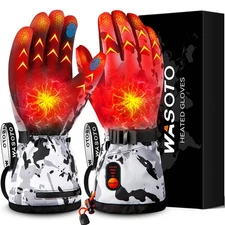 New Heated Gloves for Men Women with 7.4V 22.2WH Rechargeable Battery Waterproof