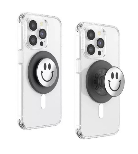 PopSockets Magnetic Phone Grip with MagSafe, Happy Reflex Black - Photo 2 sur 5