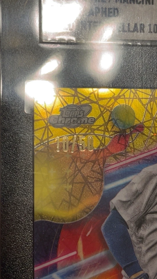 2023 Topps Cosmic Chrome Trey Mancini Autographed Gold Interstellar /50 - Image 2 of 4