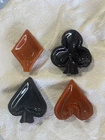 Vintage Van Briggle Signed Bridge Set Pottery AshTrays Colorado Springs Set of 4