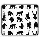 Playful Monkey Silhouette Gaming Mouse Pad, Gamer Gift, Desk Decor, Animal