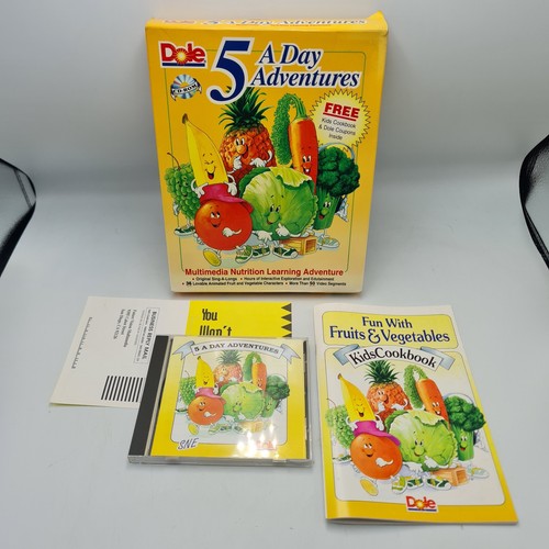 Dole 5 A Day Adventures Multimédia Nutrition PC CD ROM avec livre de cuisine grande boîte - Photo 12/12