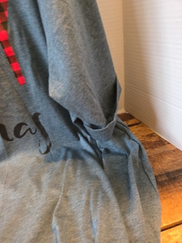 BLOOMCHIC "MERRY CHRISTMAS" Tunika-T-Shirt mit angeschnittenen Ärmeln Übergröße US 30 grün  - Bild 5 von 8