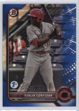 2022 Bowman Draft 1st Edition Blue Foil 136/150 Yerlin Confidan #BD-199 0su2