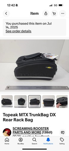 Topeak 12.3 Liter Capacity MTX 2.0 TrunkBag DX with QuickTrack Rack - Bild 6 von 10