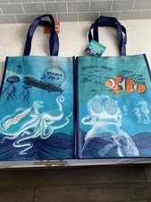 Trader Joe's Tote Bag Recycled Ocean Plastic Grocery Bag Whale