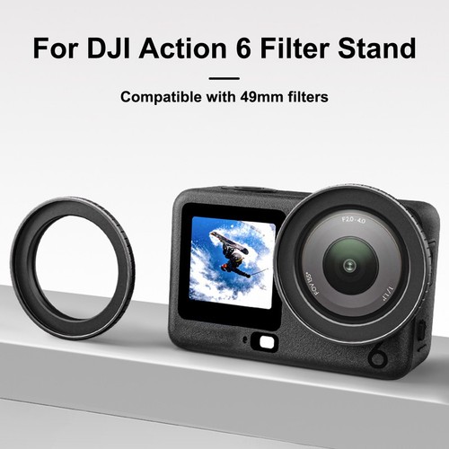 Aluminum Alloy Filter Holder for DJI Action6 Lightweight Design For 49mm - Picture 2 of 12
