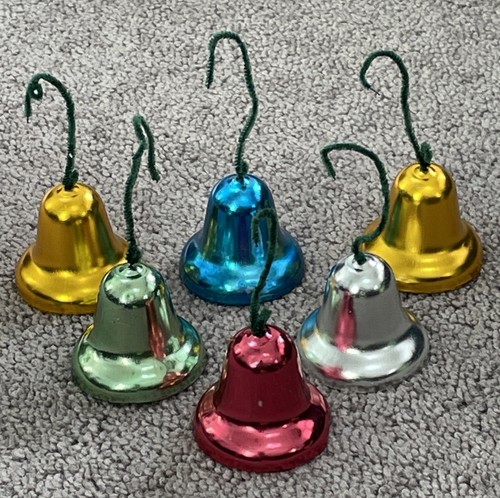 VINTAGE LEICHTE WEIHNACHTSGLOCKEN ORNAMENTE 6 STÜCK - Bild 2 von 19
