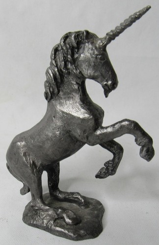 Lot Of 4 Vintage Pewter Unicorn Figurine Sculpture 1 Hudson 1 SLN 2 Unbranded - Picture 17 of 19