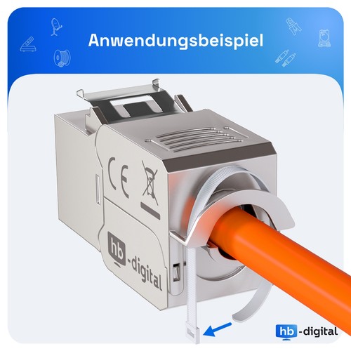 Keystone Modul Cat 6a 7 8 Verbinder RCA Buchse Stecker Cinch USB Typ-C HDMI IEC - Afbeelding 162 van 187