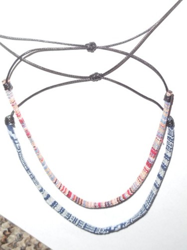 Unisex Herren/Damen Stoff verstellbar Fußkettchen Fußkettchen Schmuck x2 - Bild 6 von 8