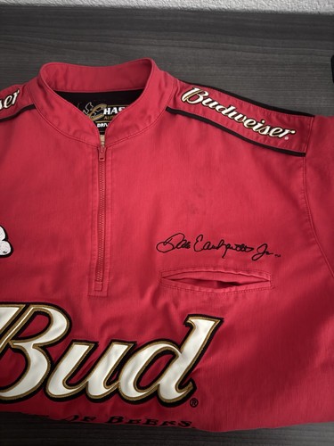 Vintage Dale Earnhardt Jr Bud King Beers Chase Authentics Drivers Line Shirt L - Picture 16 of 17