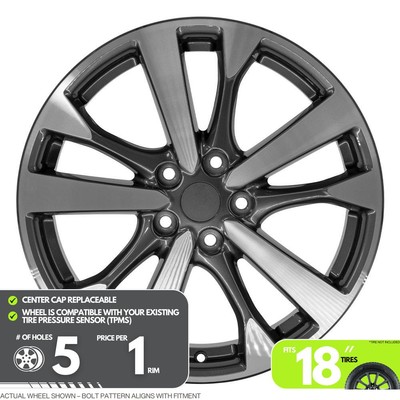 18inch Gunmetal Alloy Wheel Rim for INFINITI Q50, OE6MT29