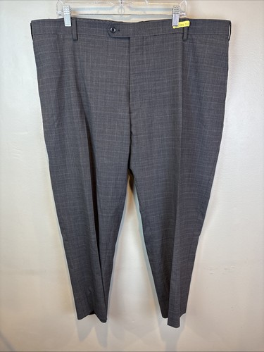 Joseph Abboud Men 46S Wool Plaid Two Piece Suit Pants 44x28 Windowpane - Picture 13 of 19
