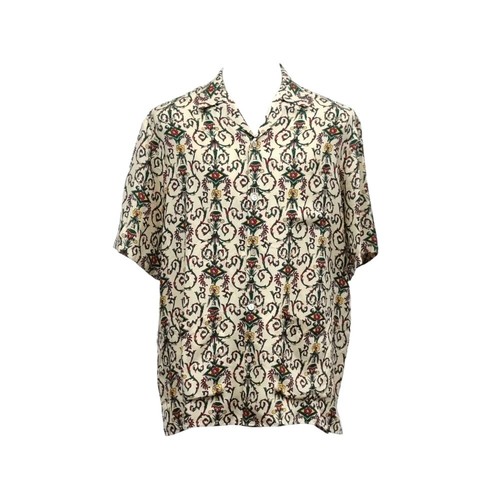Gucci Men's Silk Shirt Beige 54701802 146393918 - Picture 1 of 5