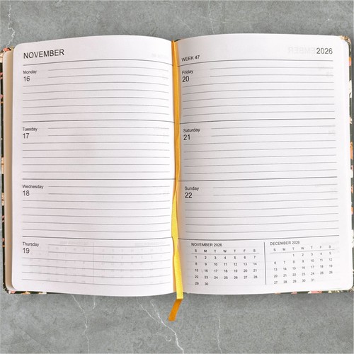 2025 A5 WTV Premium Design Week per visualizzare diario anno intero pianificatore copertina morbida MA - Foto 39 di 40