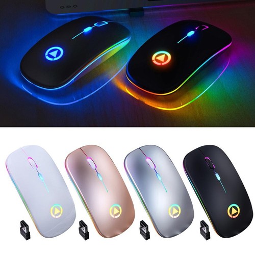 2 4 GHz Kabellose Optische Maus USB Wiederaufladbare RGB Schnurlose Mäuse G DON - Bild 14 von 14