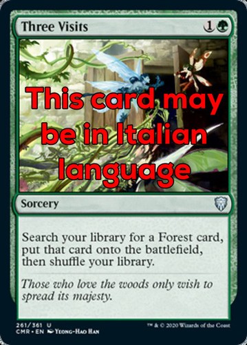 MTG THREE VISITS EXC - TRE VISITE - CMR - MAGIC - Imagen 1 de 1