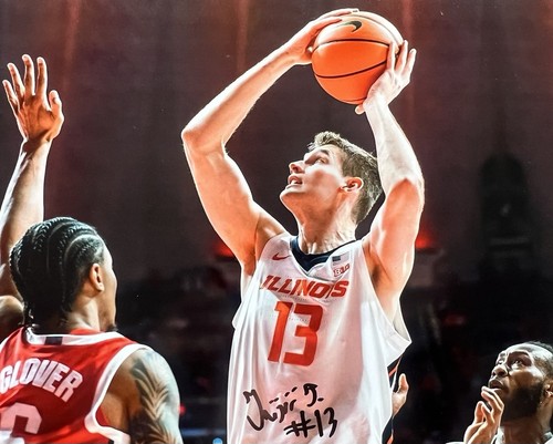 Tomislav Ivisic Signed Illinois Basketball 8x10 Photo Autograph COA
