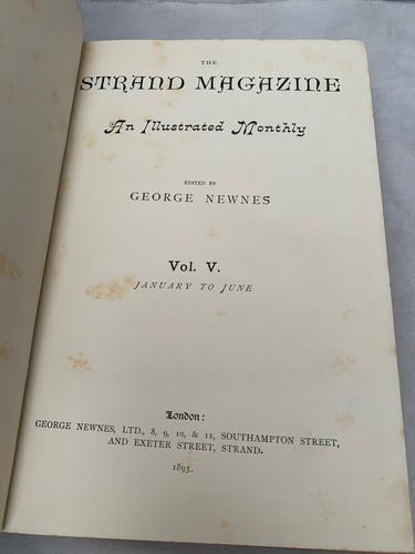 Strand Magazine 1893 Vol 5 - Sherlock Holmes Arthur Conan Doyle - Jan to June - Picture 5 of 9