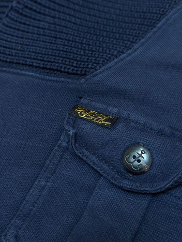 Ralph Lauren Vintage Shawl Sweatshirt M Blue Cotton - Picture 3 of 4