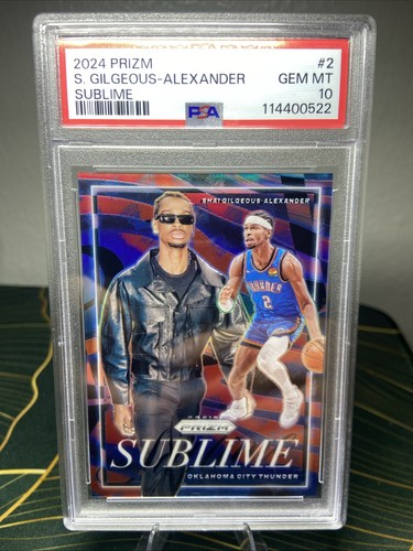 Shai Gilgeous-Alexander 2024-25 Panini Prizm #2 Sublime SSP Case Hit PSA 10