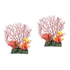 2 Pieces Aquarium Accessories Tropical Fish Tank Coral Ornaments