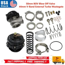 50mm BOV Blow Off Valve&44mm V-Band External Turbo Wastegate&Spring Kit For TIAL