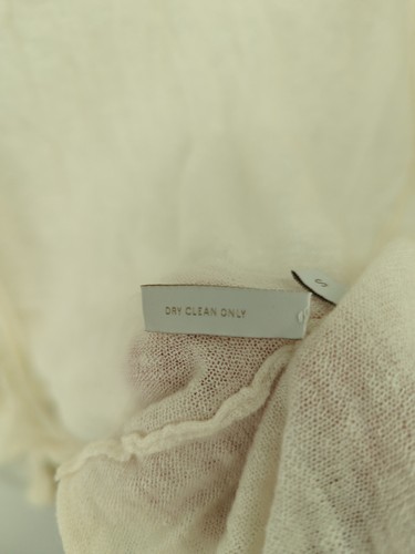Bamford Damen Pullover S Creme Leinen mit Kaschmir, Seide V-Ausschnitt Pulli - Bild 7 von 7