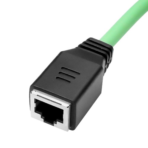 15m/49.2ft M12 D-Code 4-Pin Male to RJ45 Female Ethernet Cable Cat6a Industrial - Picture 5 of 5
