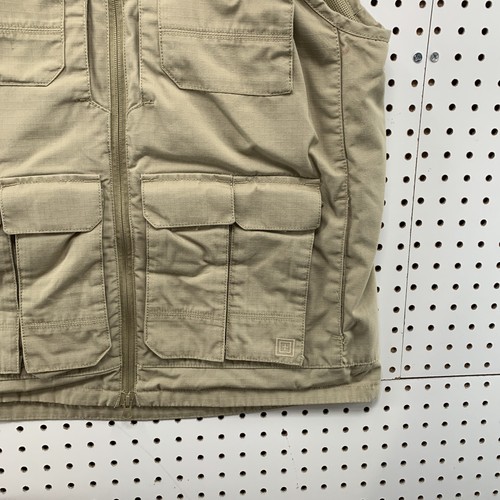 5.11 Tactical Series Khaki Zip Up Vest Mens Medium Fishing Photograpy Safari - Picture 7 of 13