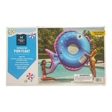 Member's Mark Fun Oversized Pool Float, Mesh Seating, 56" Diameter (Fish)