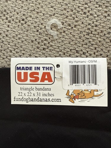 Dog Bandana Wedding Apparel, My Humans Are Getting Married NEW With Tags Black - Picture 4 of 4