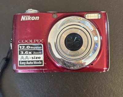 Nikon COOLPIX L22 12.0 MP Digital Camera Red, 3.6x Zoom